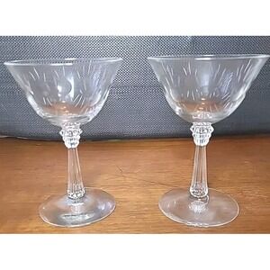 Vintage Fostoria‎ Beacon No 767 on Line No 6017 Sceptra 2 Sherbert Glasses